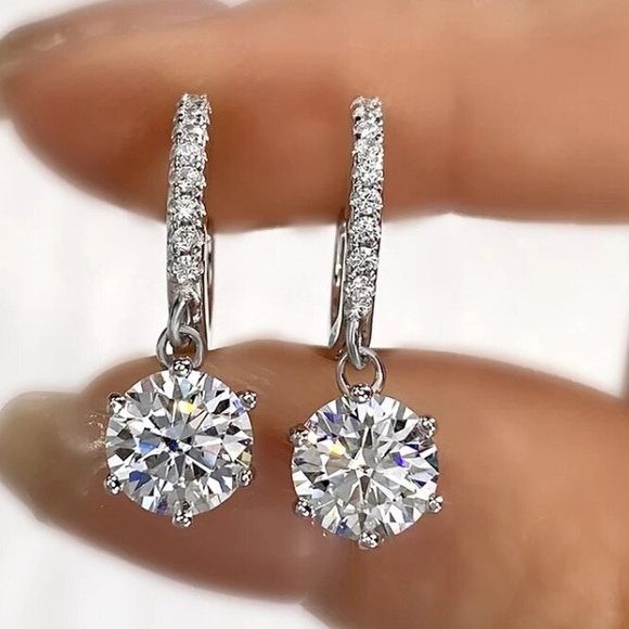 Sterling Silver Hoop Earrings - Picture 2 of 4